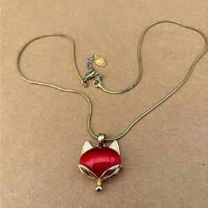 Elegant Gold Fox Pendant Necklace